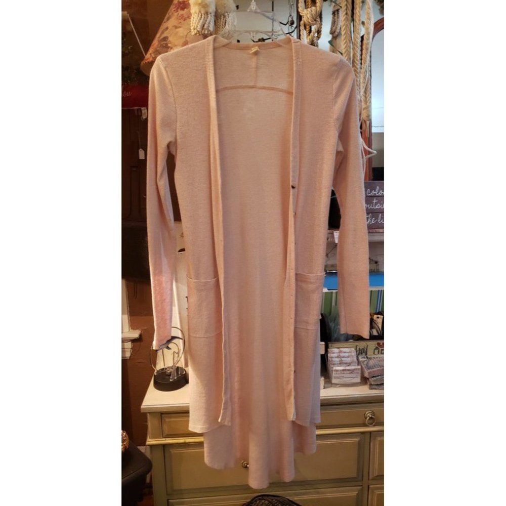 Ladies Small Wishlist Peach Long Cardigan